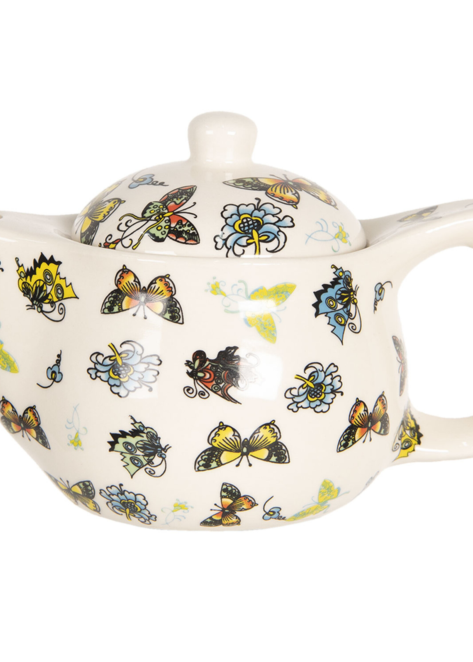 Clayre & Eef Theepot Ø 16*11 cm / 400 ml 6CETE0069S