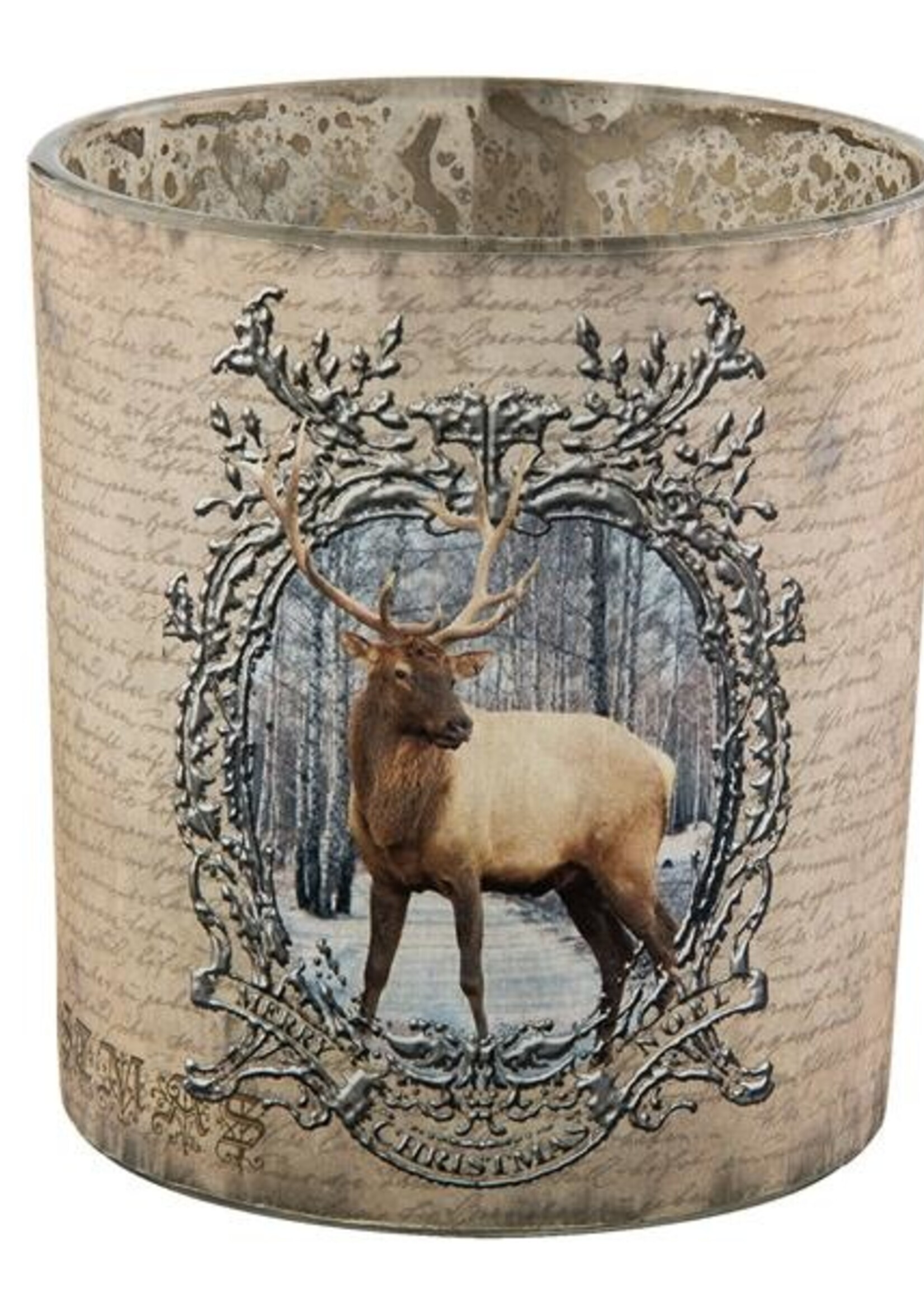 Clayre & Eef – Waxinelichthouder Ø 7*8 cm – 6GL2252 6GL2252