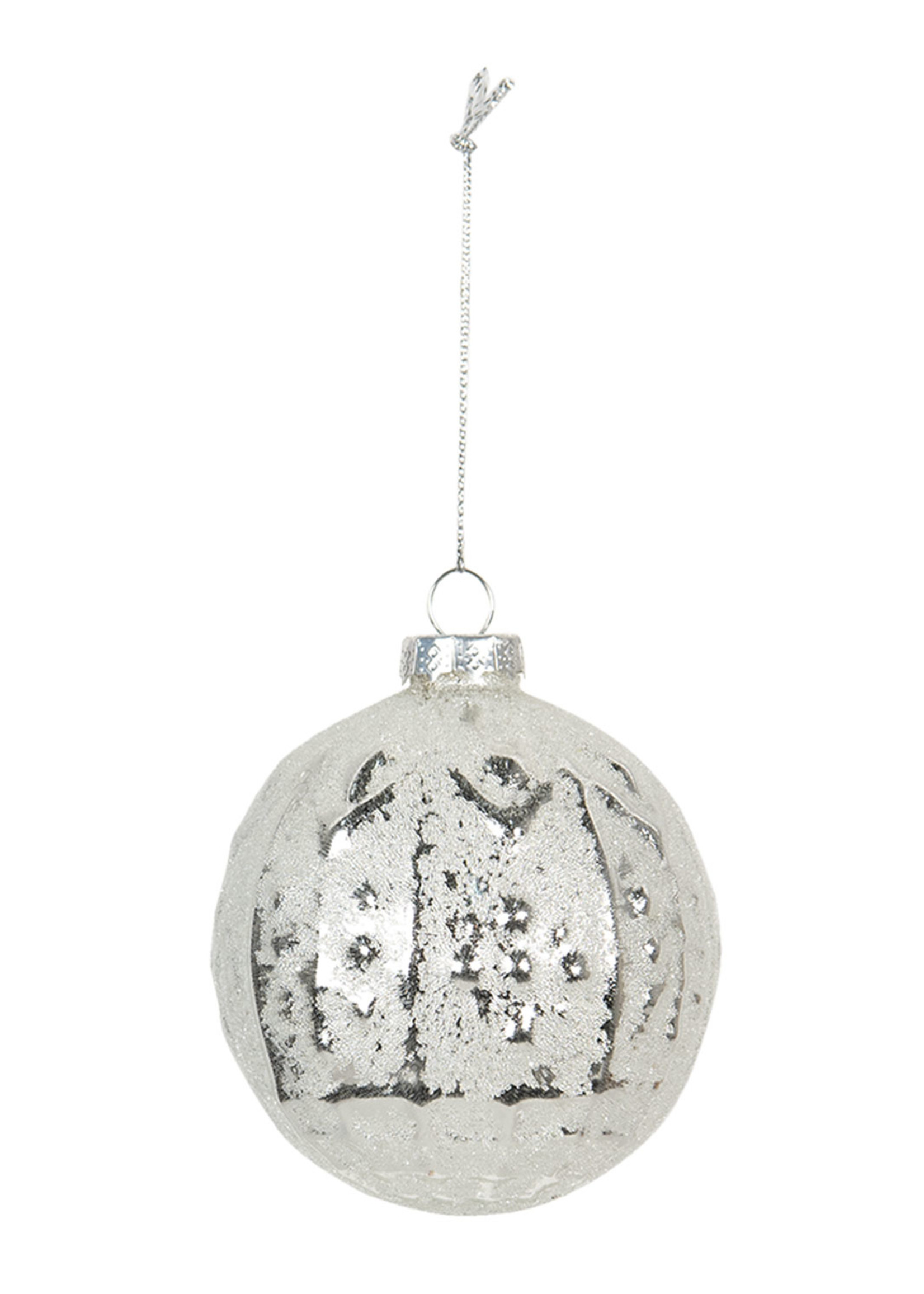 Clayre & Eef Doos kerstballen Ø 8 cm (set 4) 6GL2700