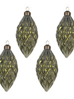 Clayre & Eef Doos kerstballen 6*12 cm (set 4) 6GL2705