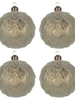 Clayre & Eef Doos kerstballen Ø 10 cm (set 4) 6GL2720
