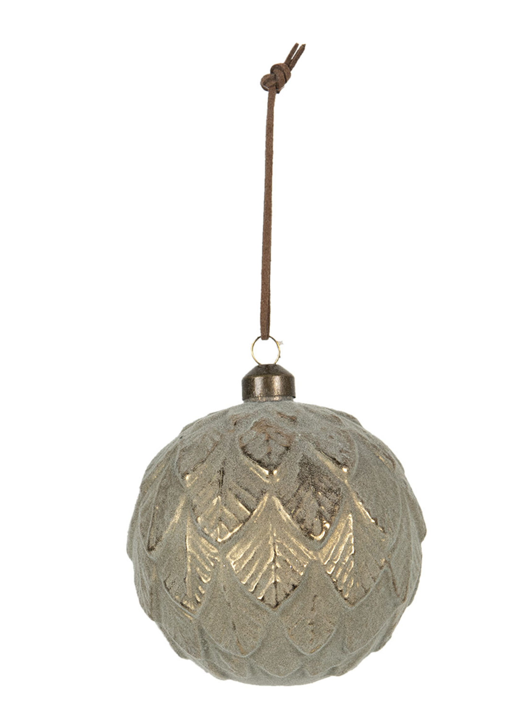 Clayre & Eef Doos kerstballen Ø 10 cm (set 4) 6GL2720