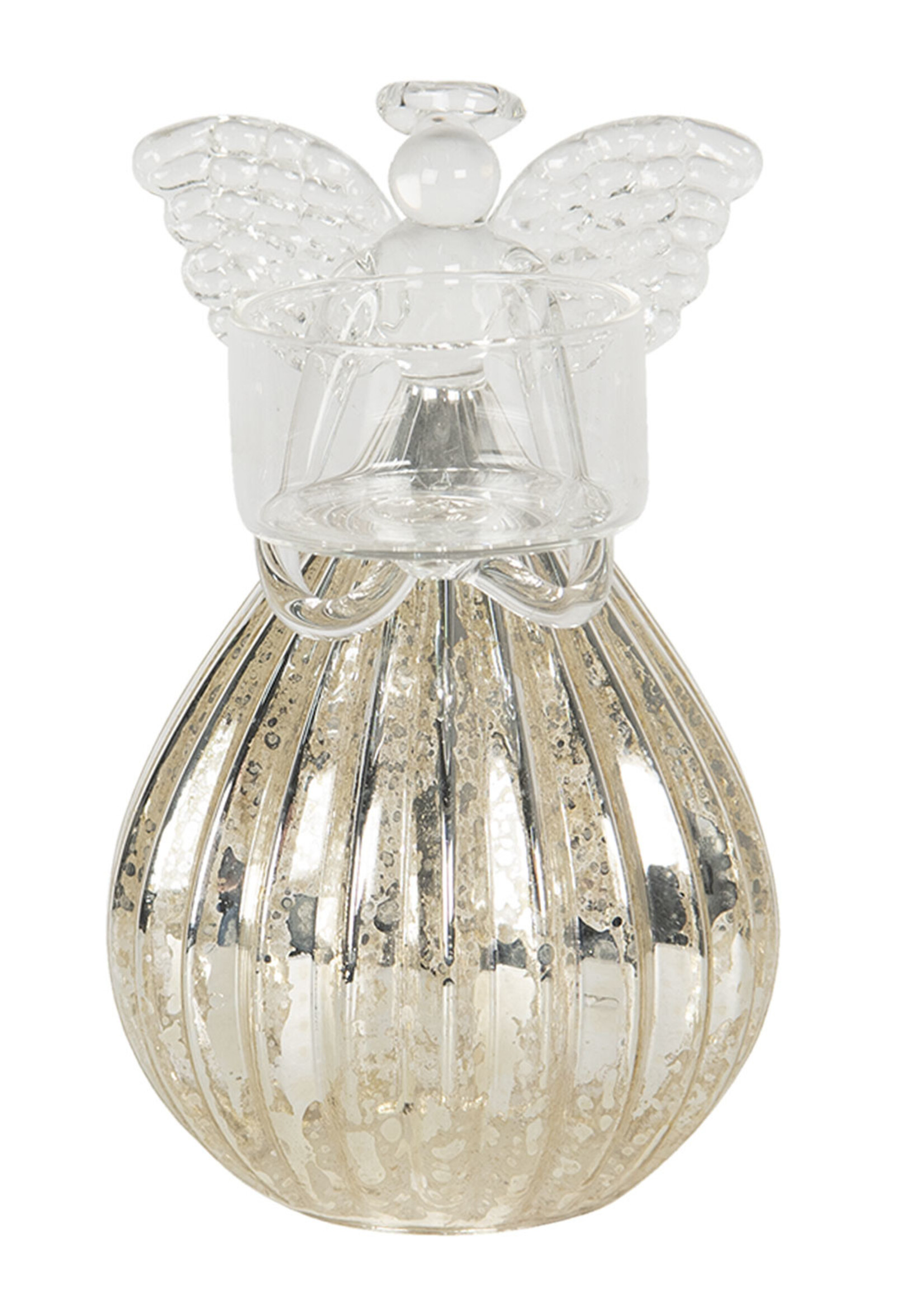 Clayre & Eef Waxinelichthouder engel Ø 8*13 cm 6GL2729