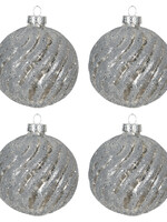 Clayre & Eef Doos kerstballen Ø 8 cm (set 4) 6GL2731