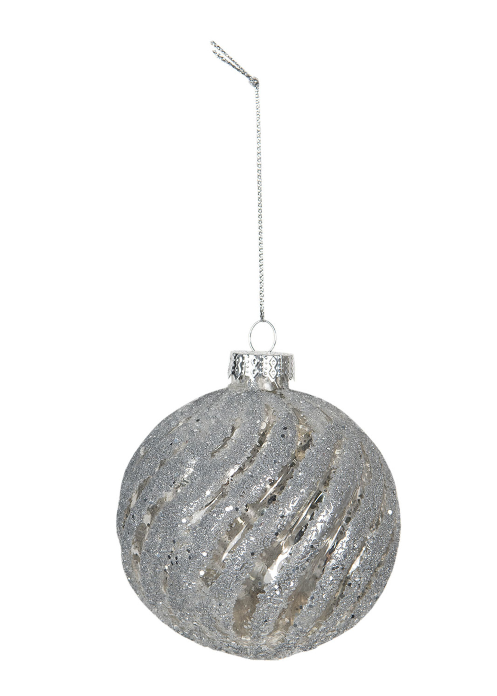 Clayre & Eef Doos kerstballen Ø 8 cm (set 4) 6GL2731