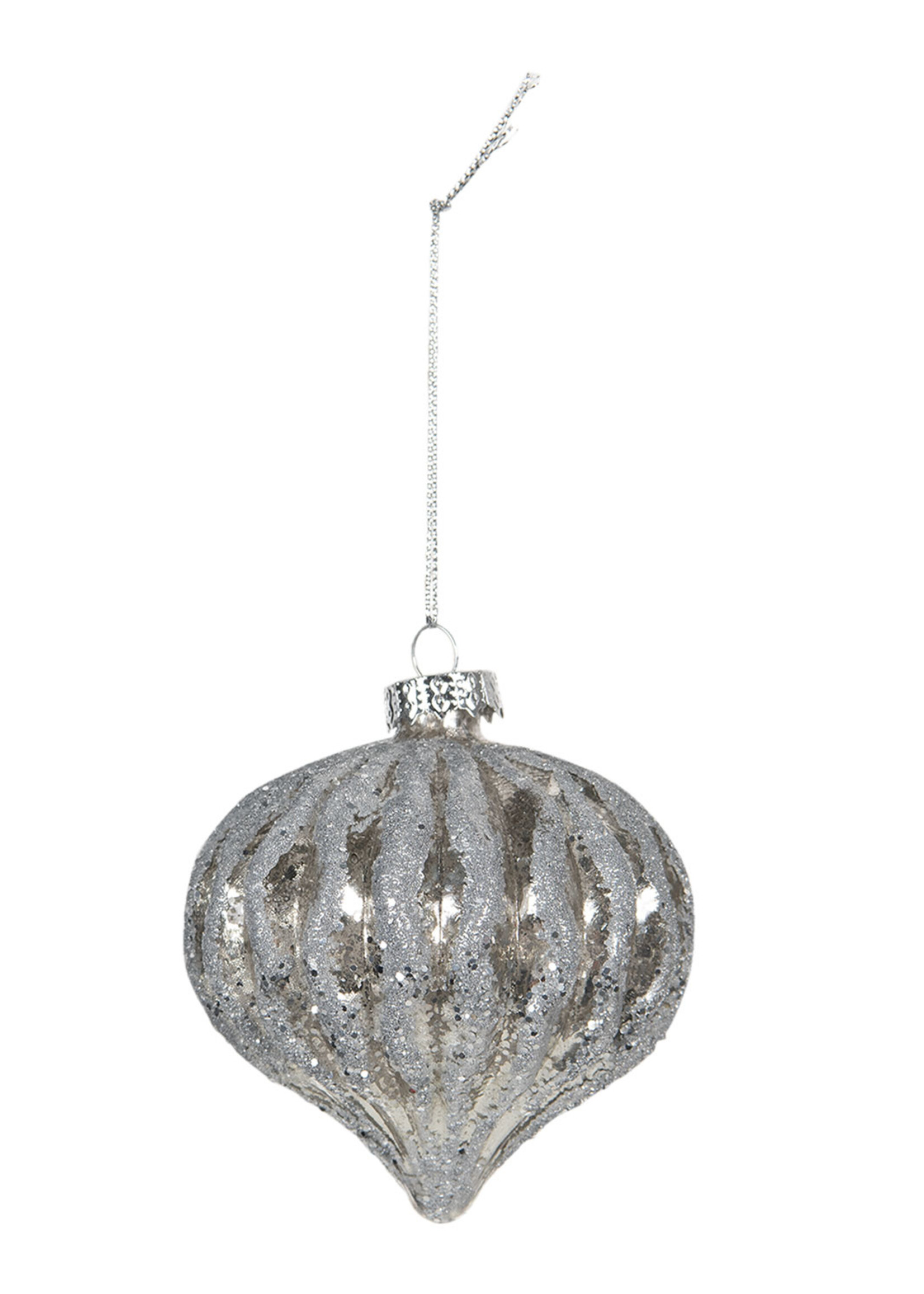 Clayre & Eef Doos kerstballen Ø 8 cm (set 4) 6GL2732