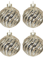 Clayre & Eef Doos kerstballen Ø 8 cm (set 4) 6GL2734