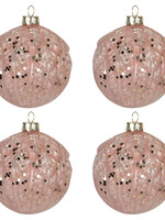 Clayre & Eef Doos kerstballen Ø 8 cm (set 4) 6GL2741