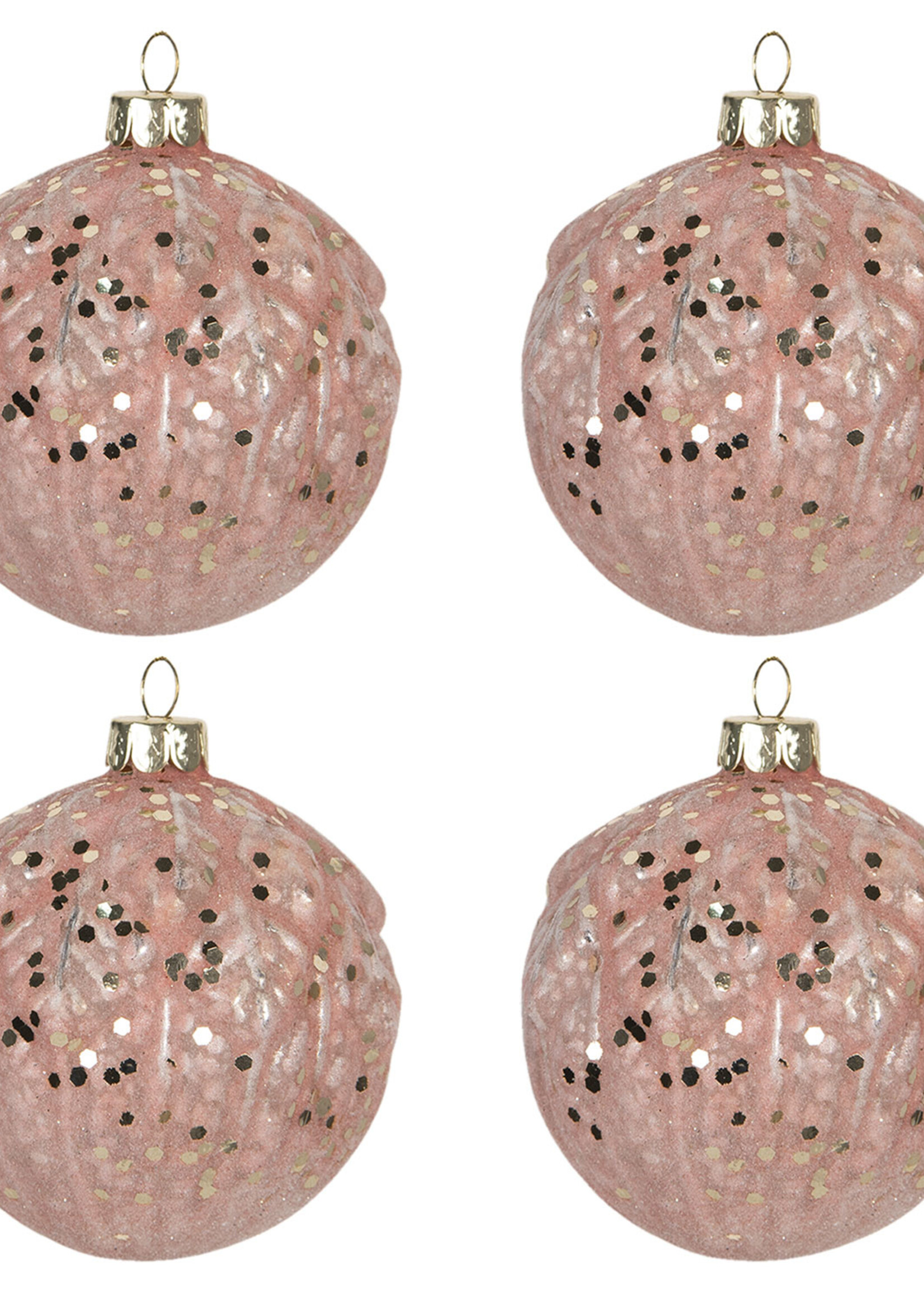 Clayre & Eef Boule de Noël Ø 8 cm (set 4) 6GL2741