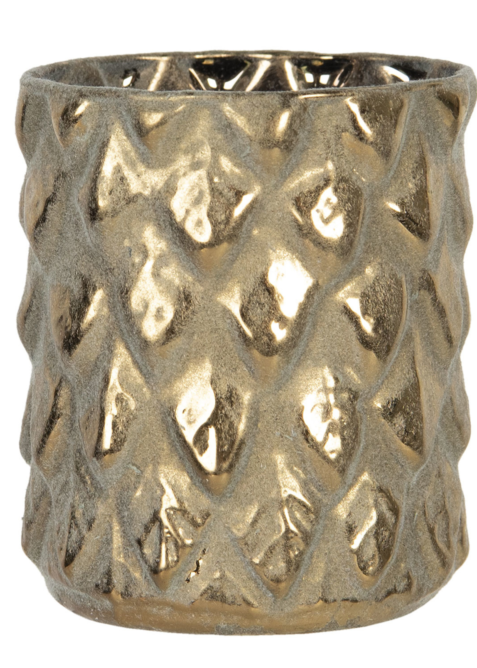 Clayre & Eef Waxinelichthouder Ø 6*9 cm 6GL2766