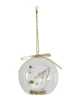 Clayre & Eef Oeuf pendentif avec cygne 10*9*11 cm 6GL2776