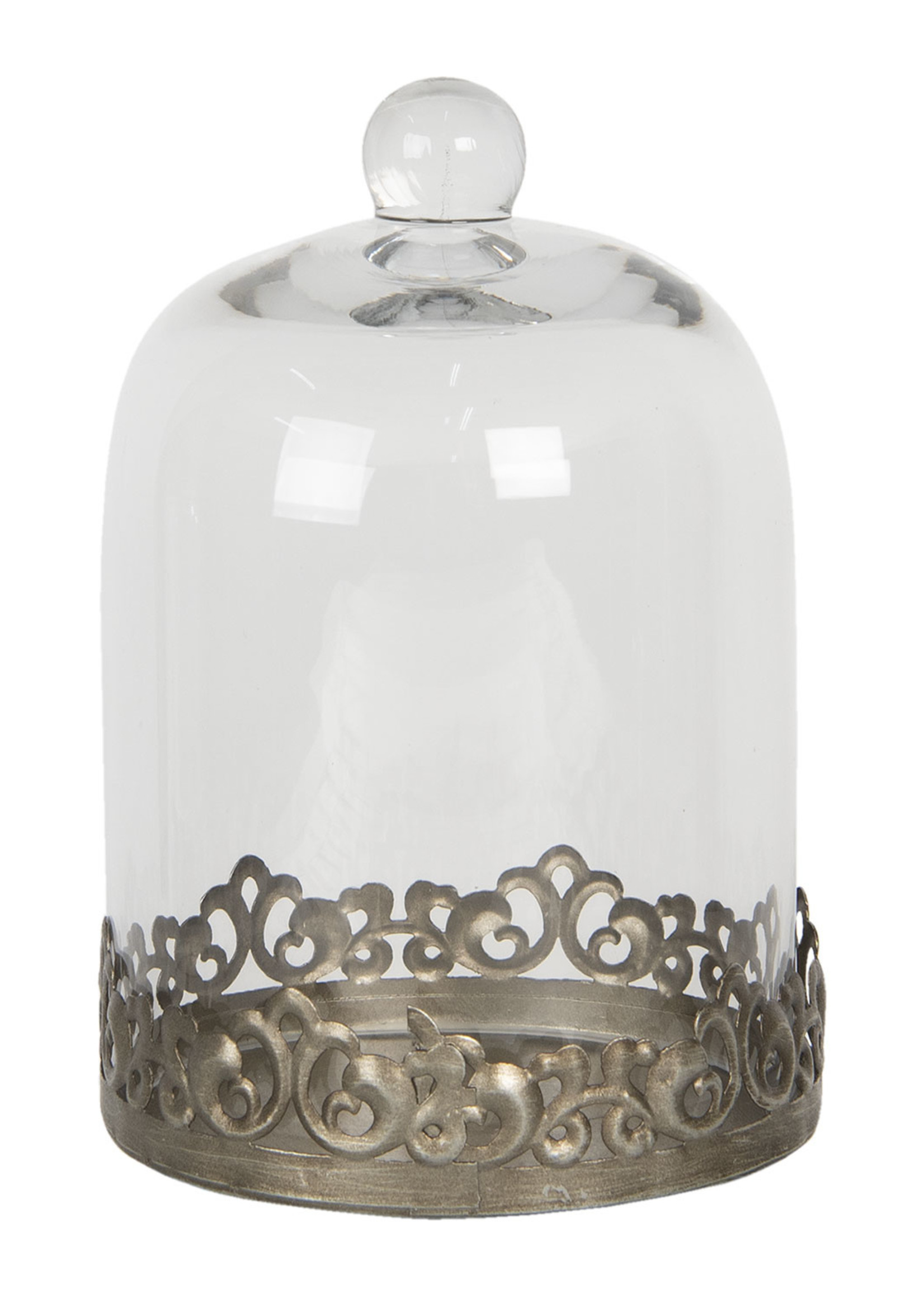 Clayre & Eef Cloche de verre Ø 14*20 cm 6GL2819