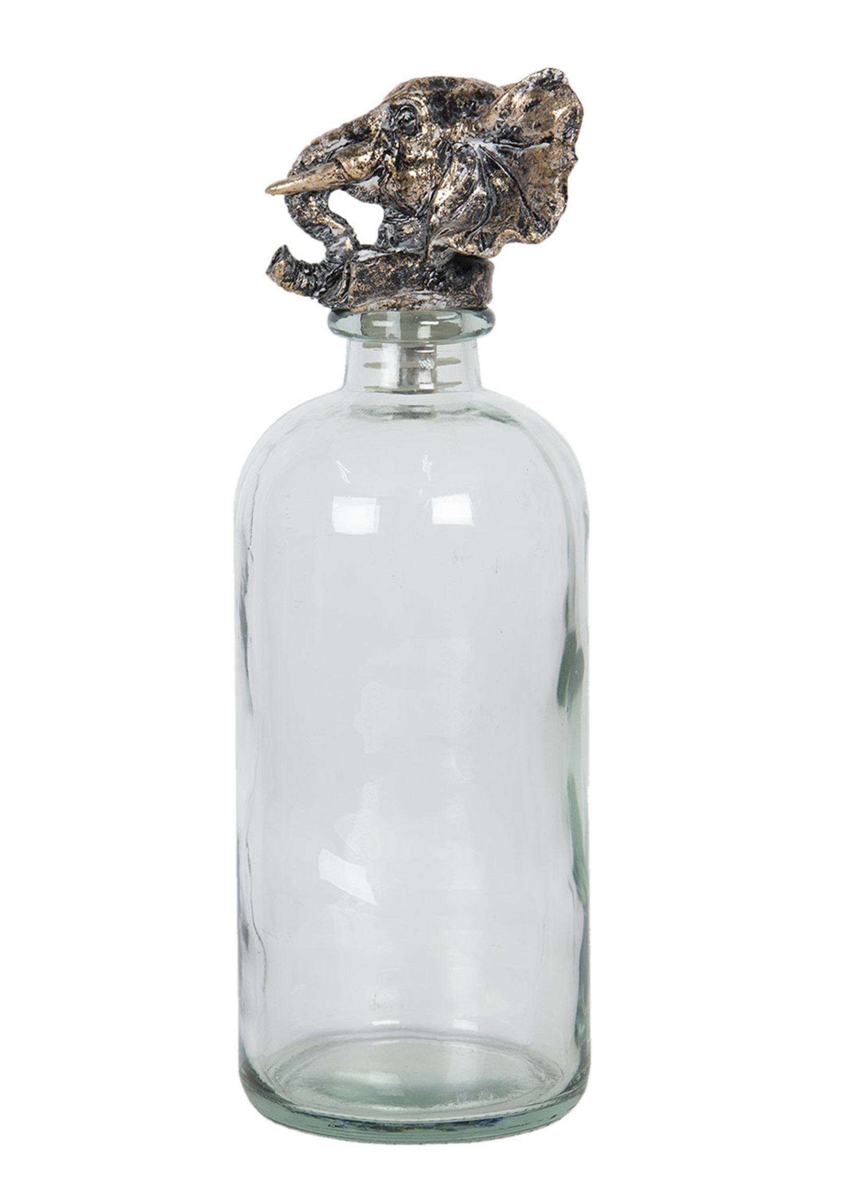 Clayre & Eef Bouteille avec bouchon éléphant Ø 10*33 cm 6GL2826