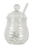 Clayre & Eef Pot à miel avec cuillère Ø 10*14 cm 6GL2923