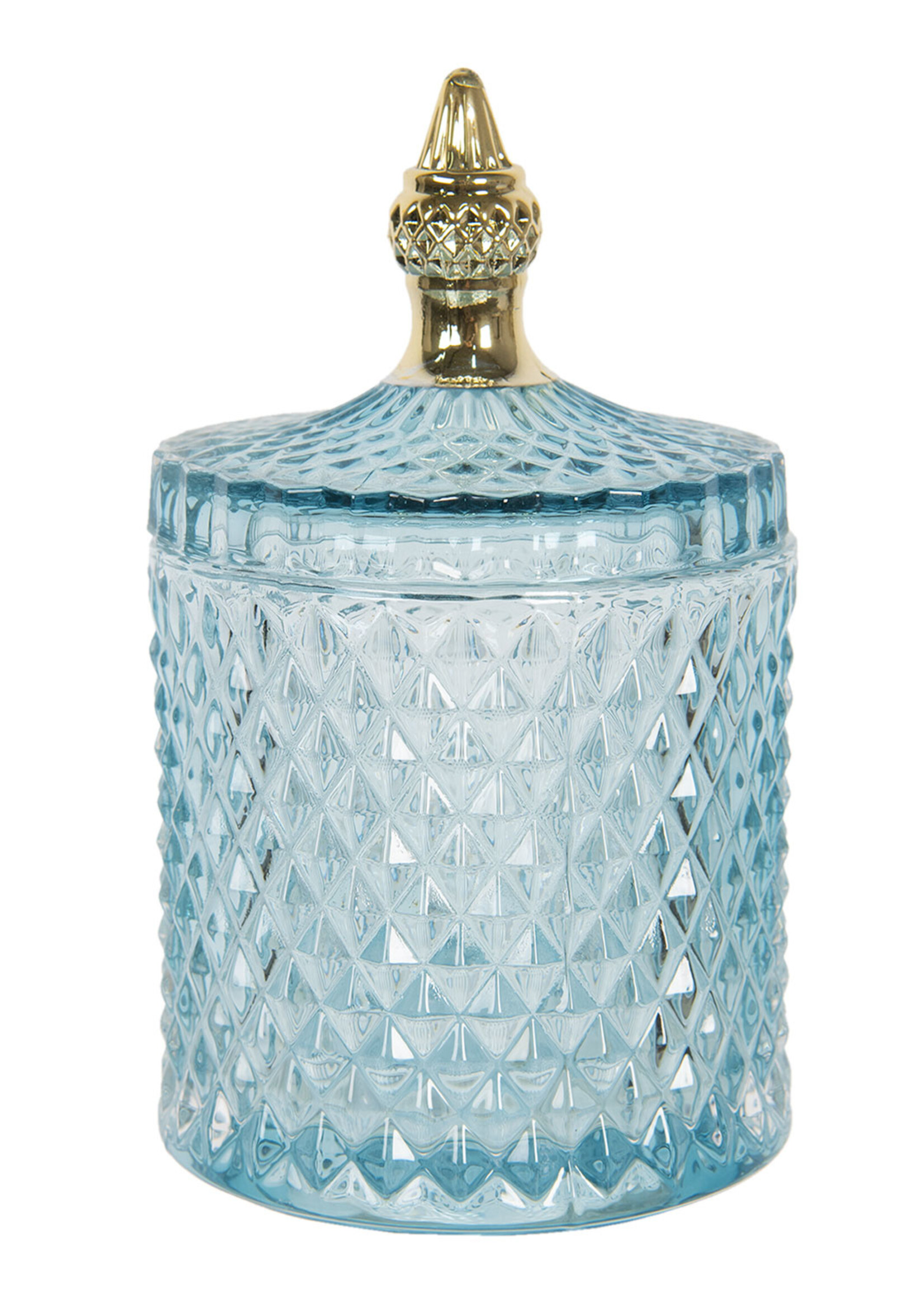 Clayre & Eef Plat avec couvercle Ø 10*17 cm 6GL2945BL