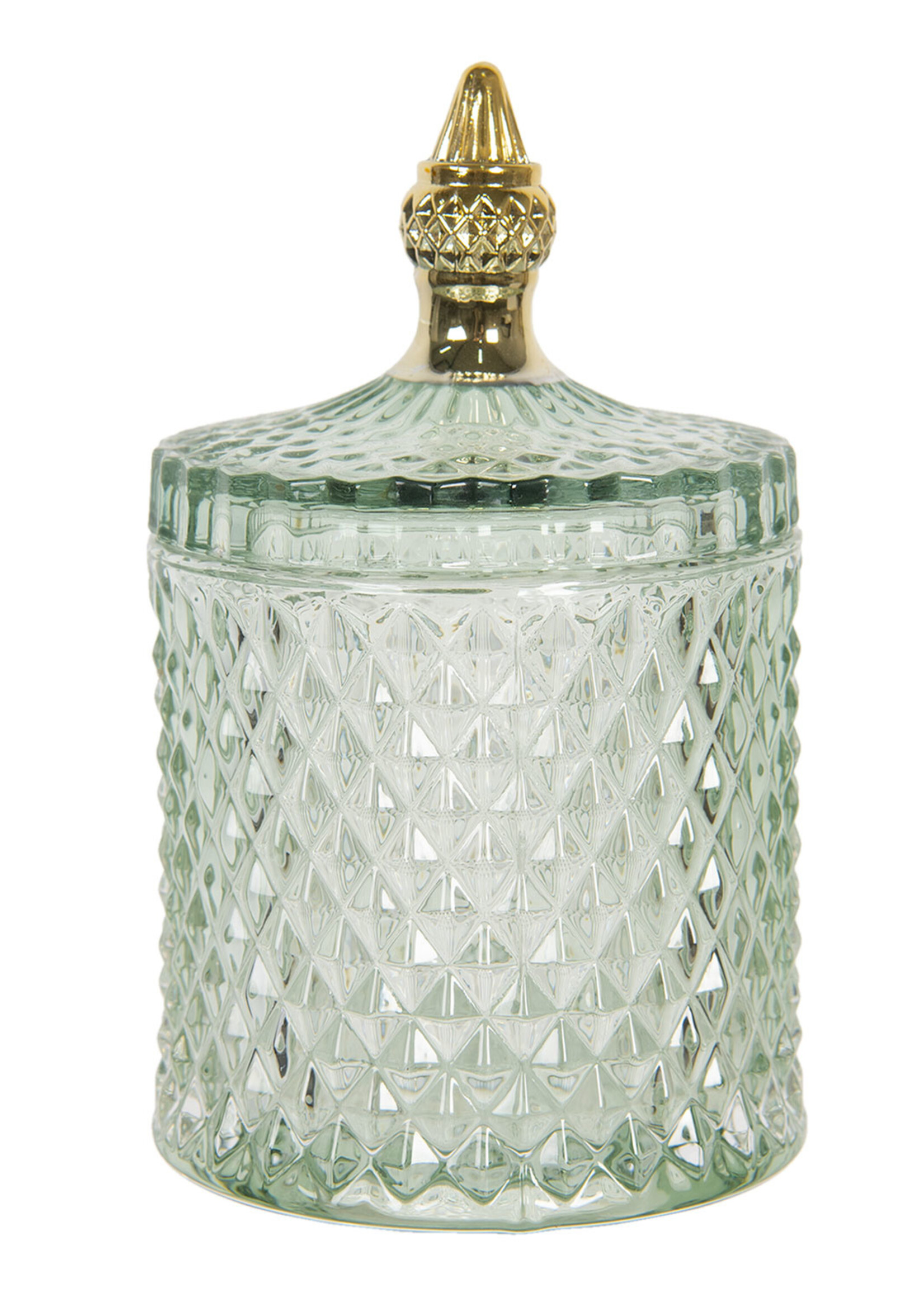 Clayre & Eef Plat avec couvercle Ø 10*17 cm 6GL2945GR