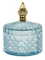 Clayre & Eef Schaaltje met deksel Ø 10*13 cm 6GL2946BL