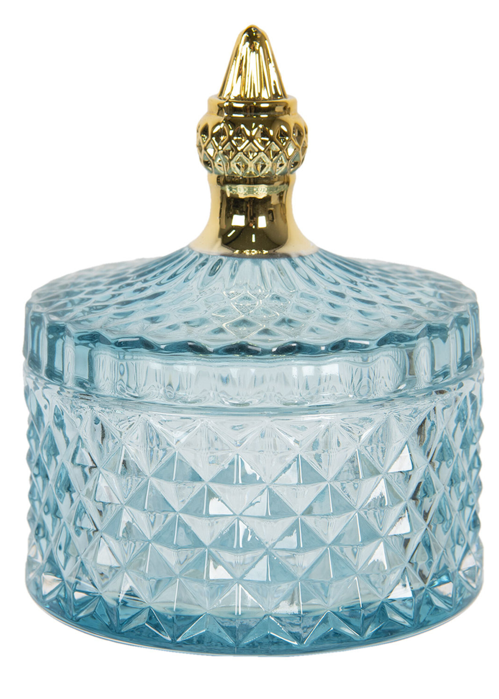 Clayre & Eef Plat avec couvercle Ø 10*13 cm 6GL2946BL