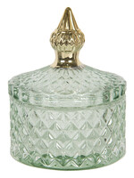 Clayre & Eef Schaaltje met deksel Ø 8*11 cm 6GL2947GR