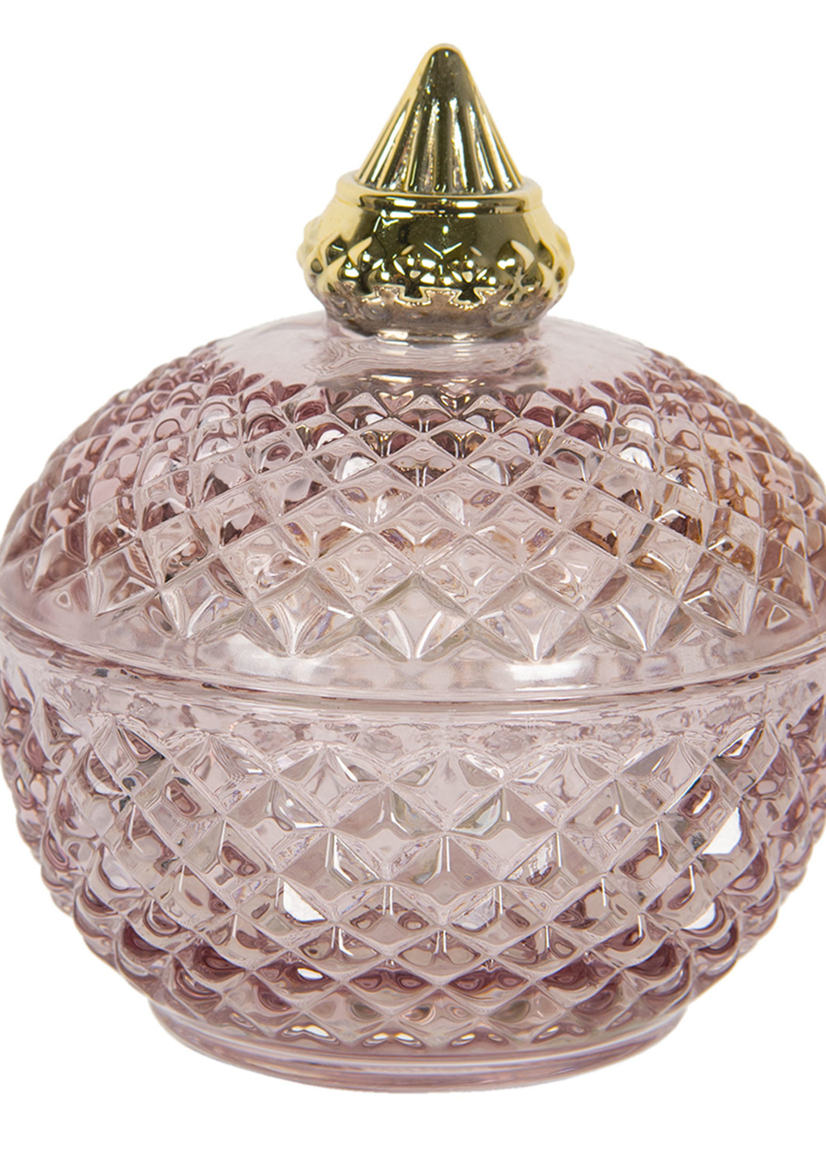 Clayre & Eef Schaaltje met deksel Ø 9*11 cm 6GL2948P