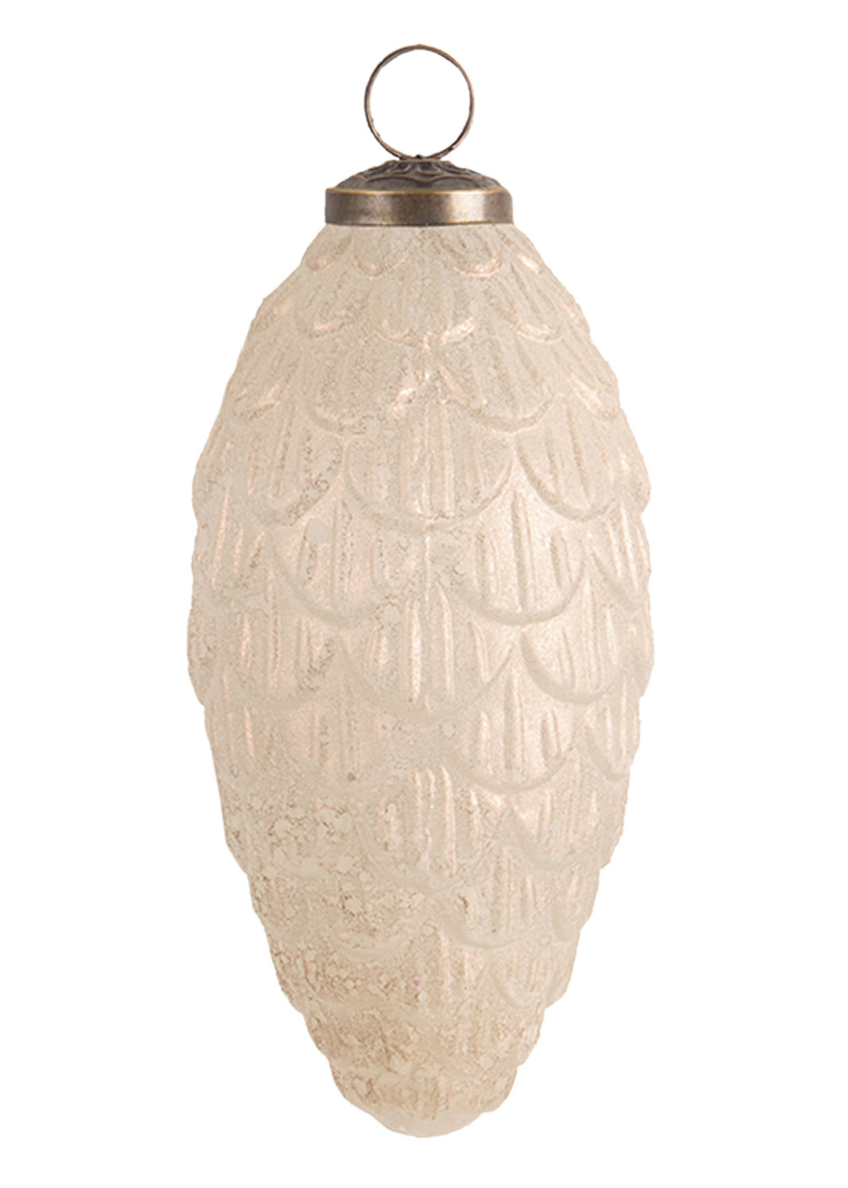 Clayre & Eef Boule de Noël Ø 8*15 cm 6GL3205