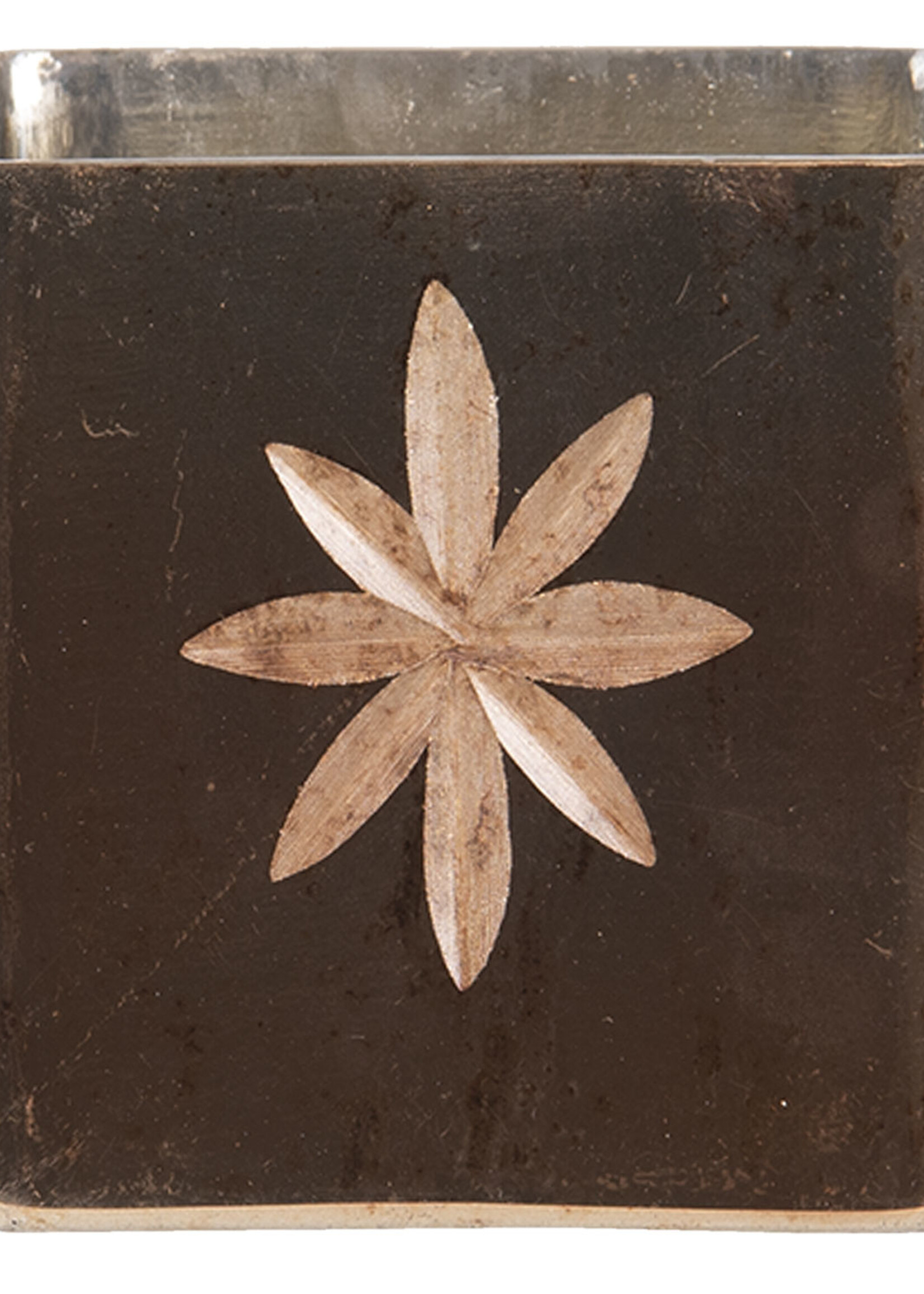 Clayre & Eef Waxinelichthouder 10*10*10 cm 6GL3212