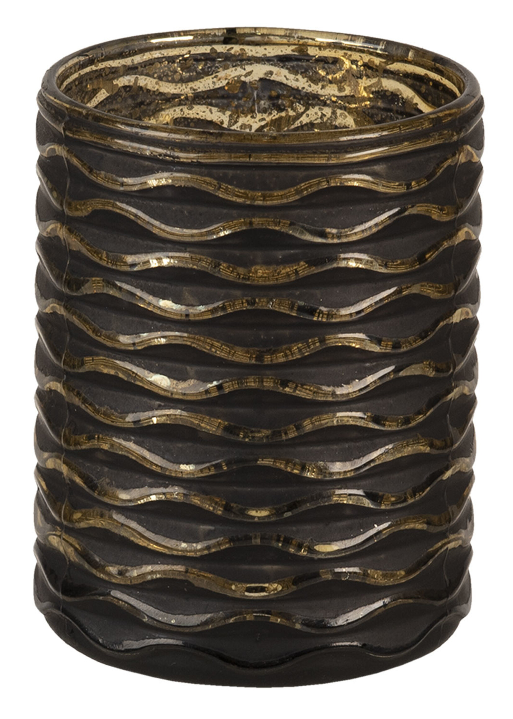 Clayre & Eef Waxinelichthouder Ø 8*10 cm 6GL3228