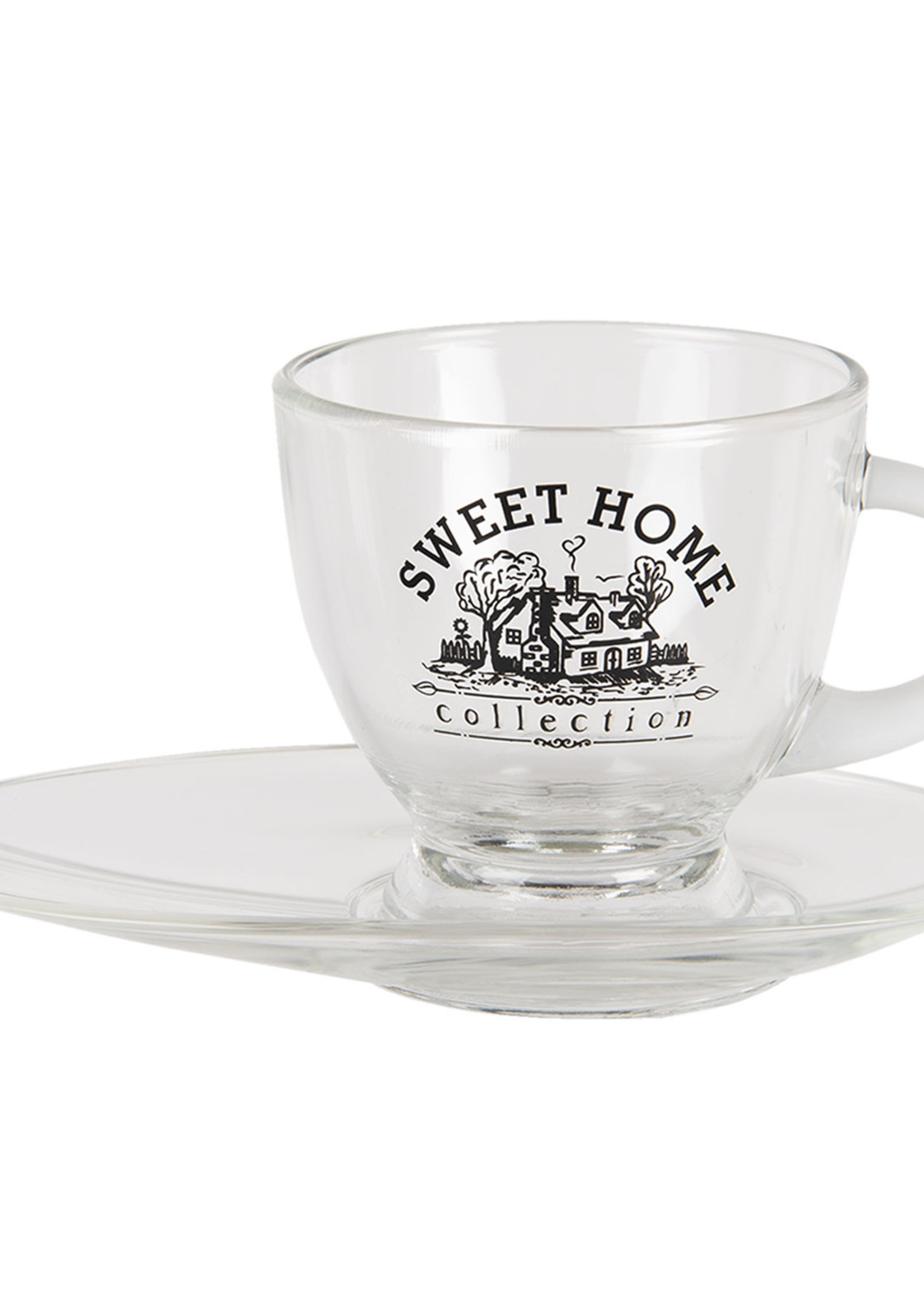 Clayre & Eef Tasse et soucoupe 10*8*8 / 17*10*2 cm / 230 ml 6GL3411