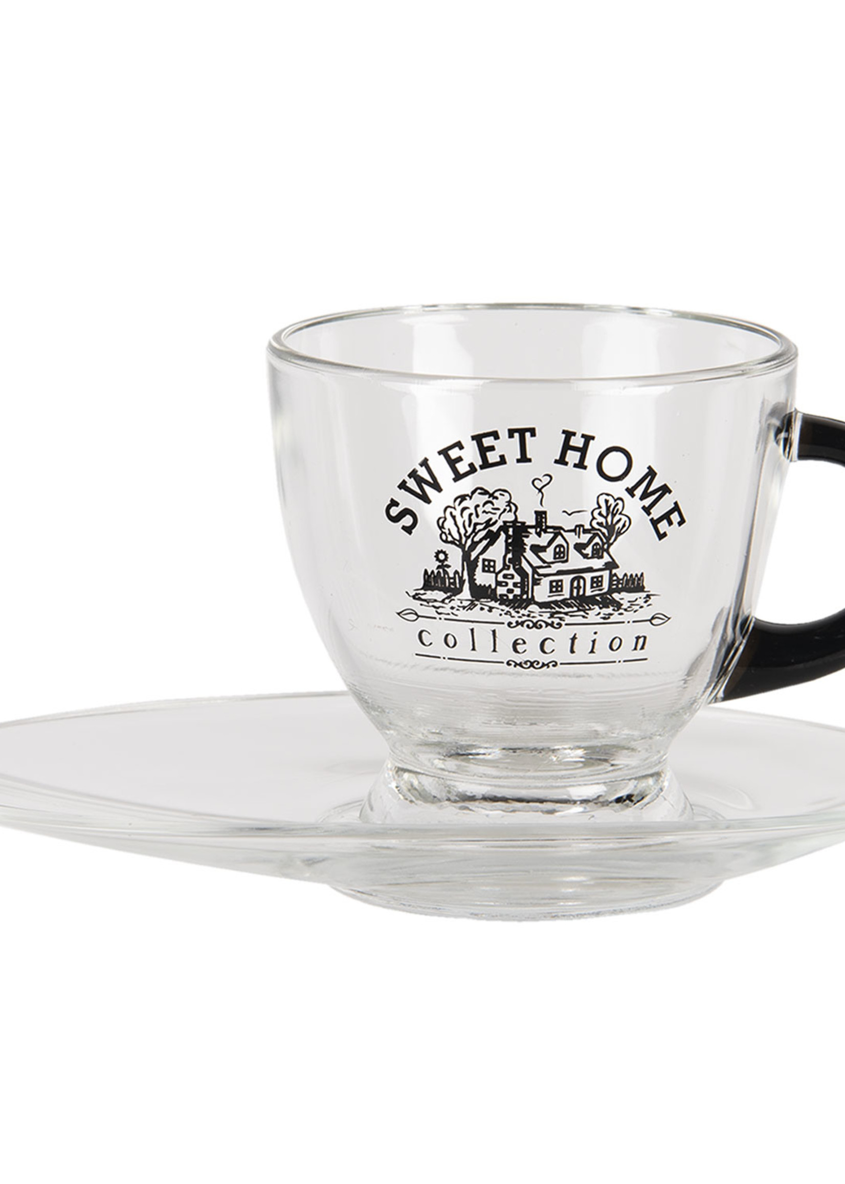 Clayre & Eef Tasse et soucoupe 10*8*8 / 17*10*2 cm / 230 ml 6GL3412