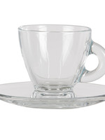 Clayre & Eef Kop en schotel 8*6*6 / 11*10*2 cm / 85 ml 6GL3418