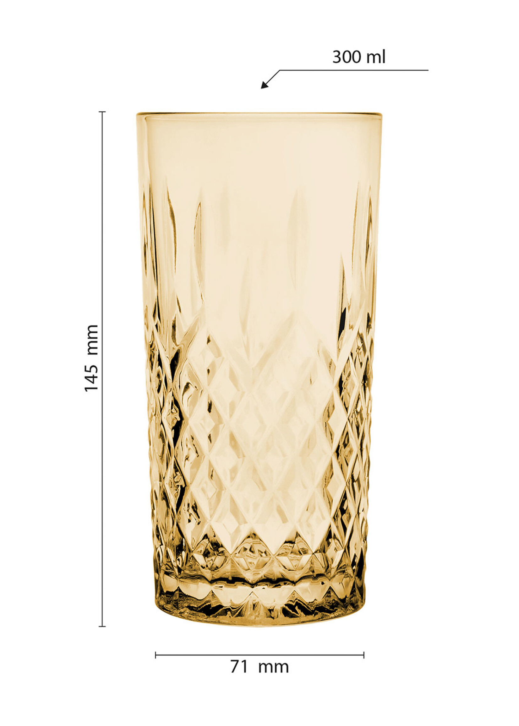 Clayre & Eef Drinkglas Ø 7*15 cm / 280 ml 6GL3469