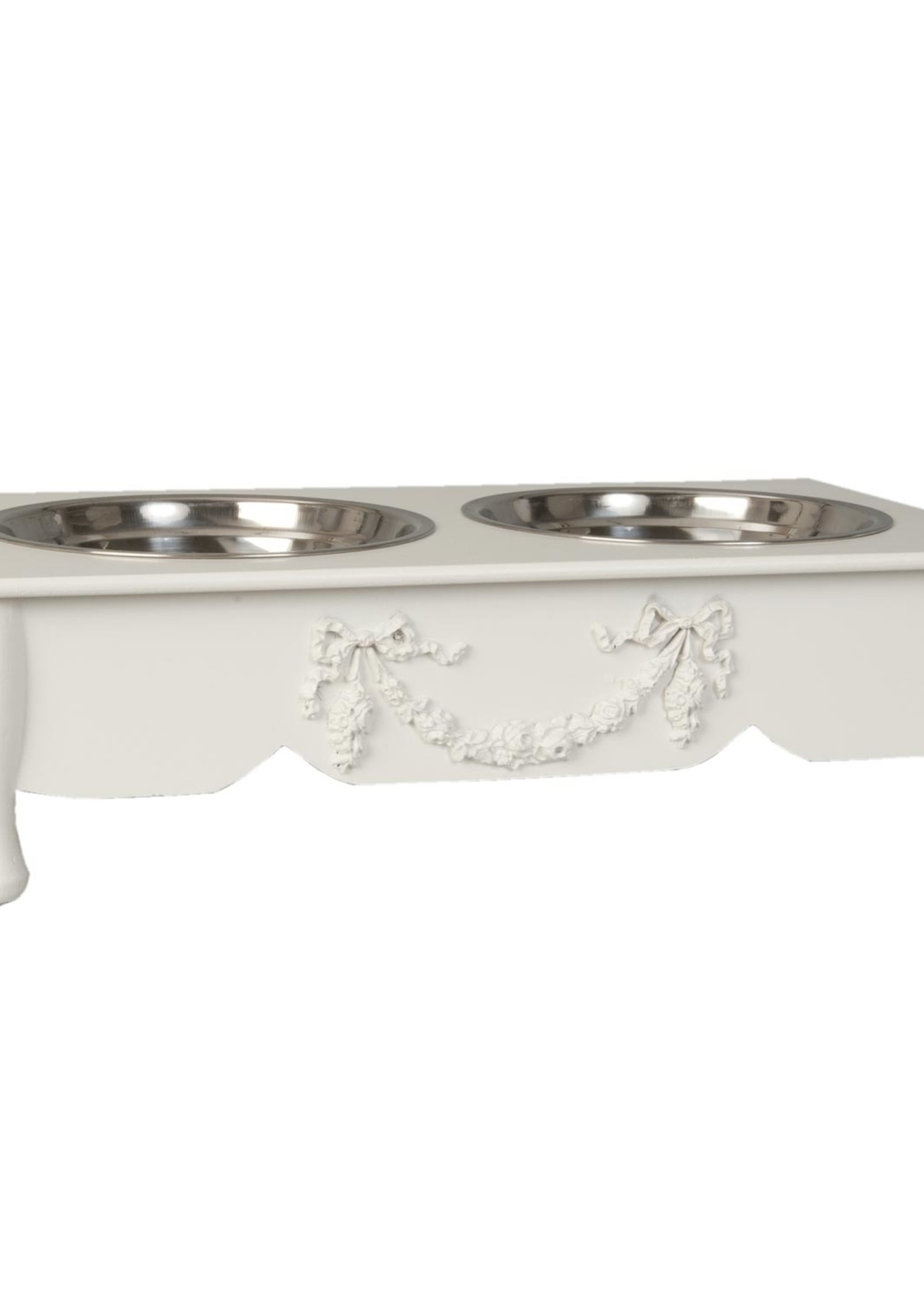 Clayre & Eef Gamelle animal 41*22*12 cm / 2*500 ml 6H0769