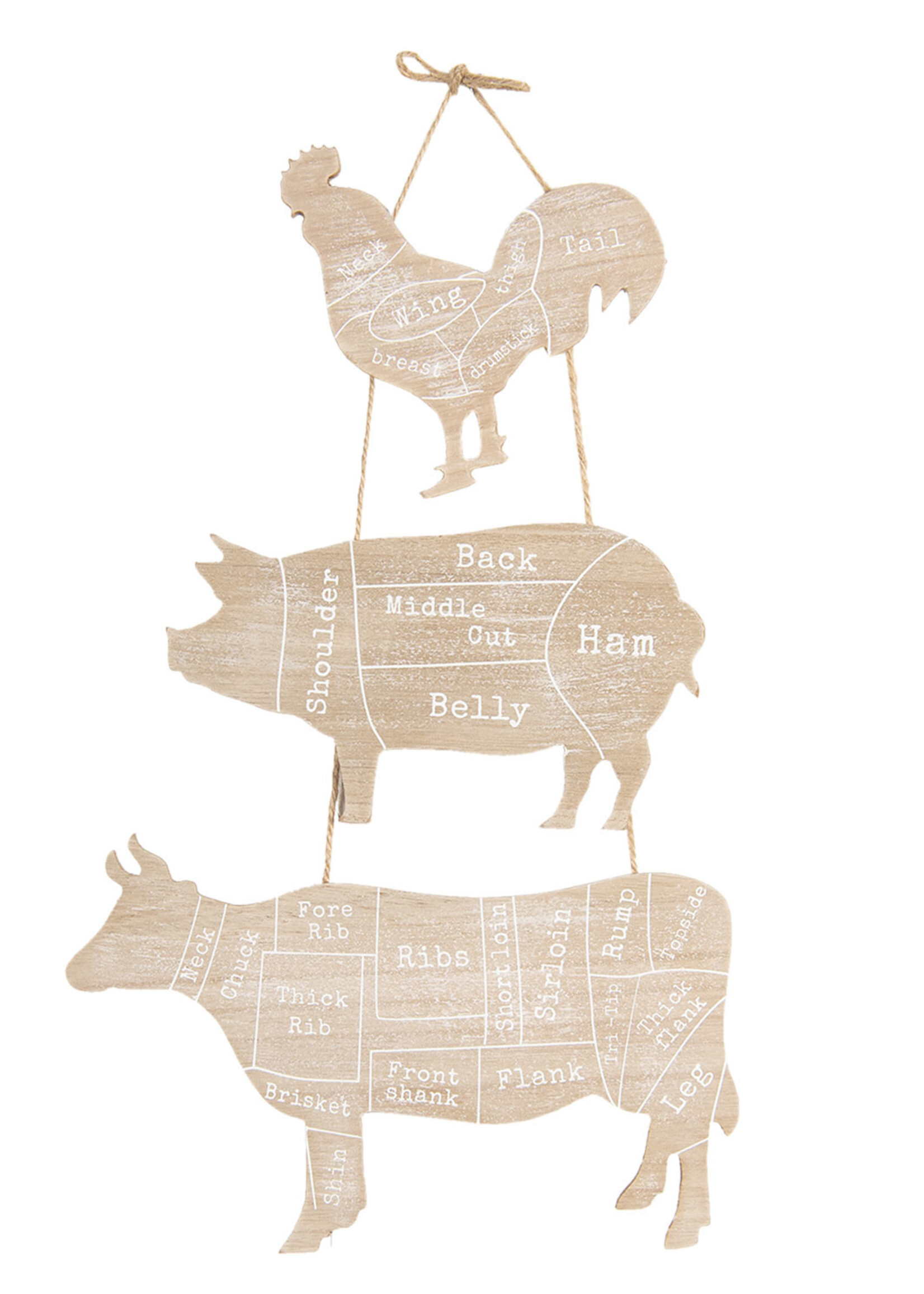 Clayre & Eef Wanddecoratie 28*1*57 cm 6H1818