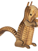 Clayre & Eef Décoration écureuil en bois  4*4*13 cm 6H1834