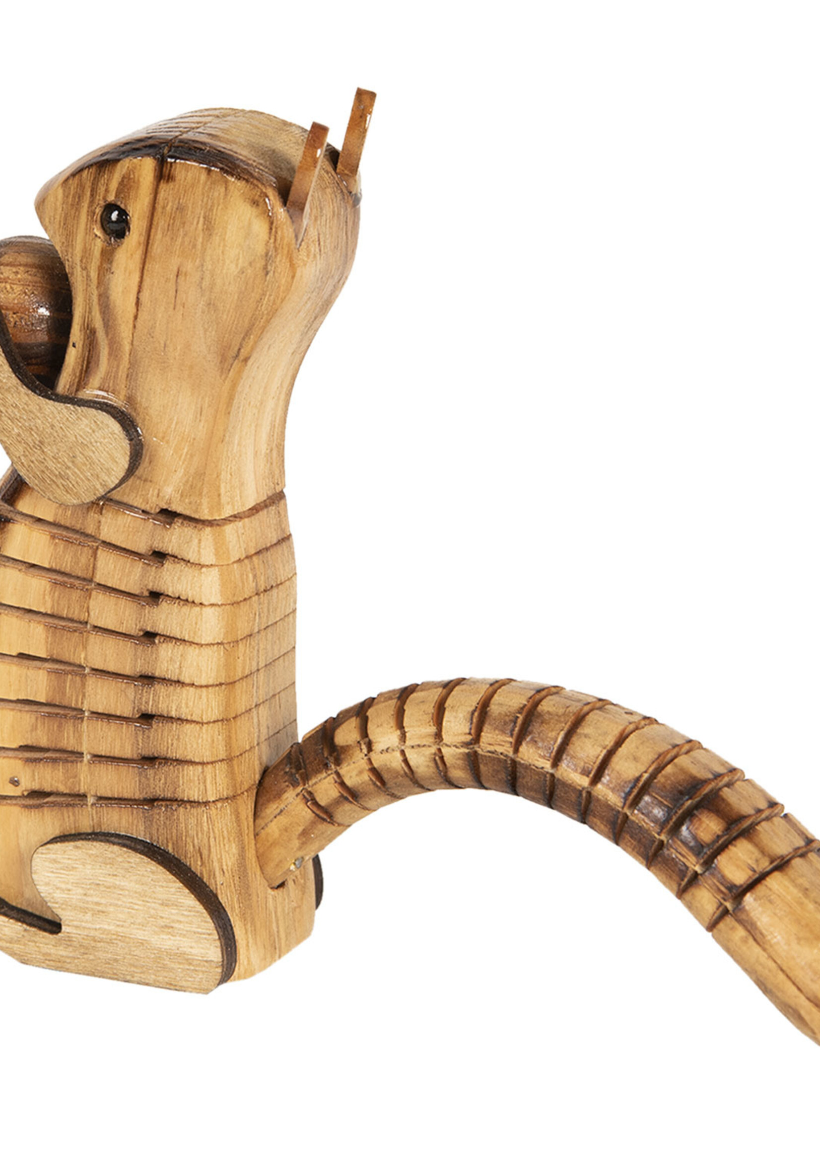 Clayre & Eef Décoration écureuil en bois  4*4*13 cm 6H1834