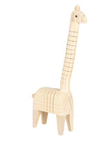 Clayre & Eef Décoration girafe en bois  4*6*24 cm 6H1836