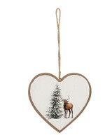 Clayre & Eef Coeur pendentif 10*1*9 cm 6H1889