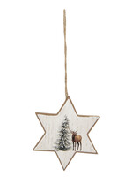 Clayre & Eef Étoile pendentif 9*1*11 cm 6H1890