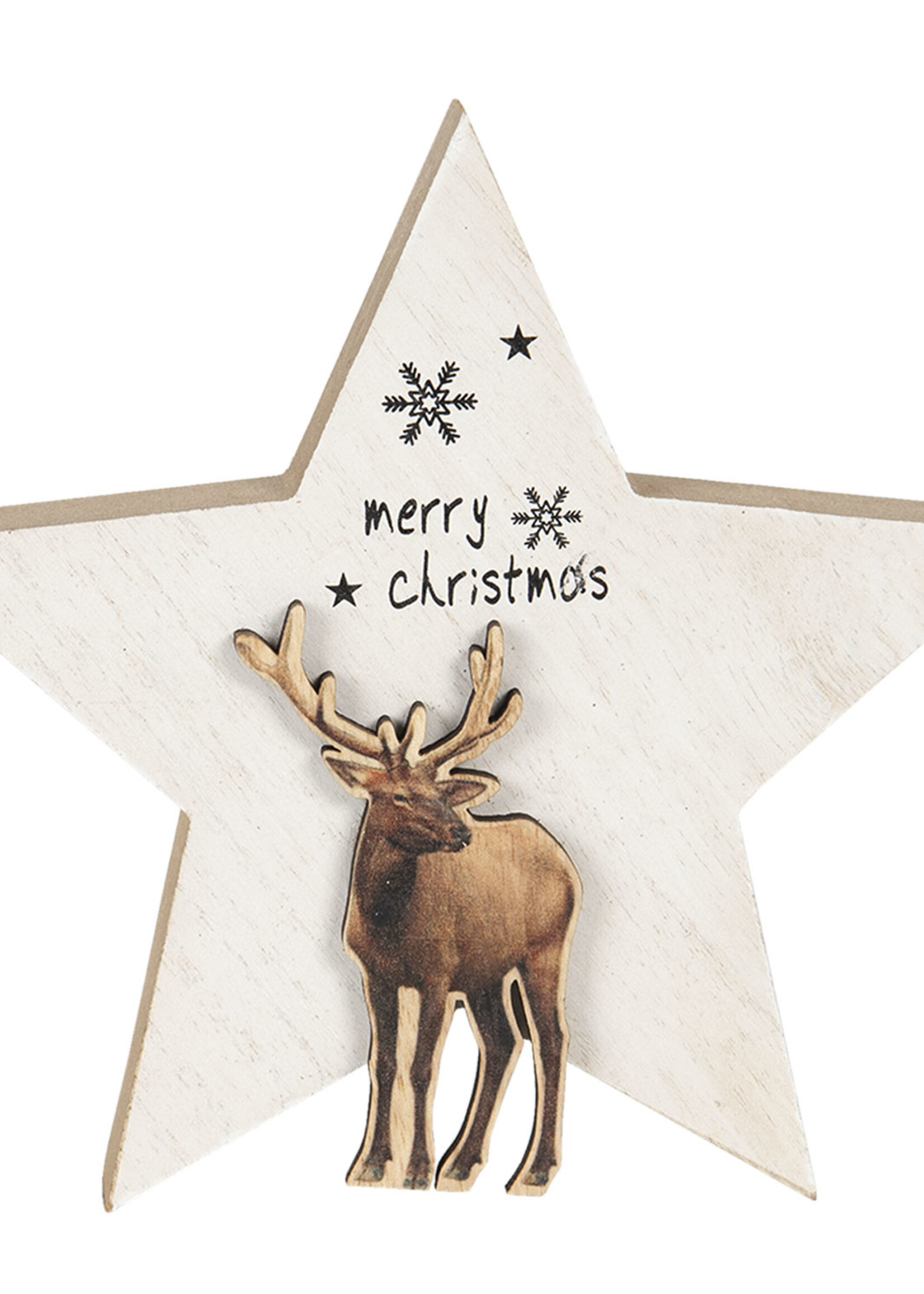 Clayre & Eef Decoratie ster 15*2*14 cm 6H1897