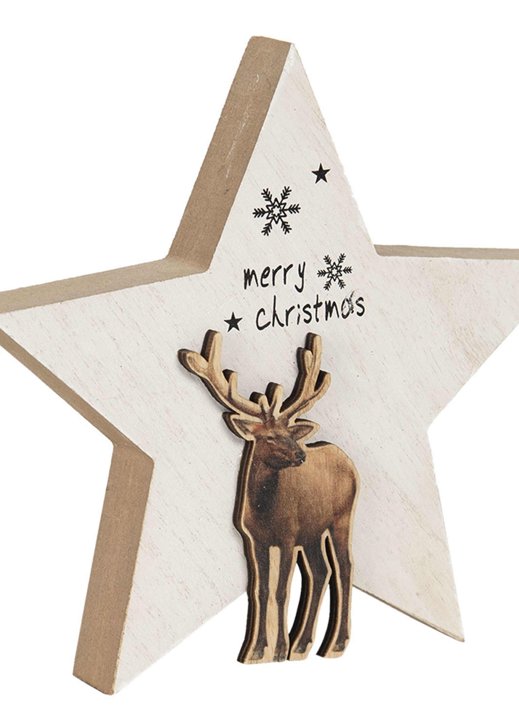 Clayre & Eef Decoratie ster 15*2*14 cm 6H1897