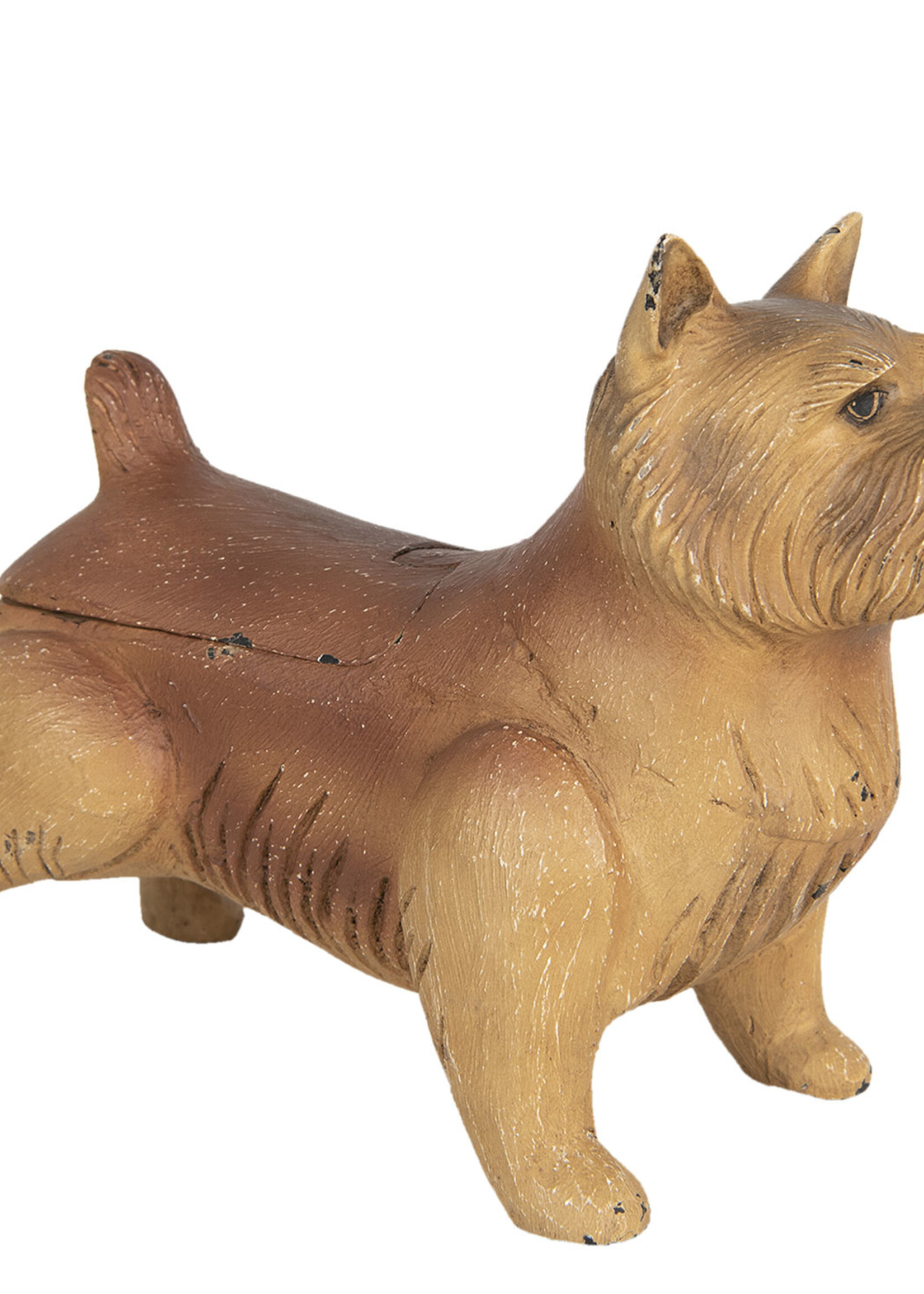 Clayre & Eef Decoratie hond norwich terriër 27*13*21 cm 6H1927