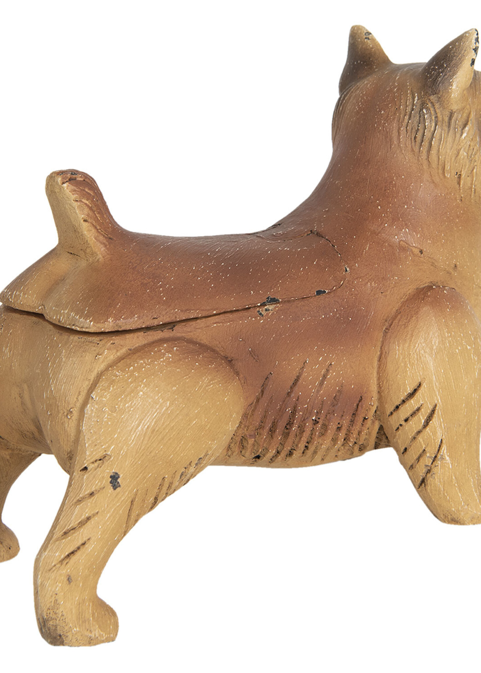 Clayre & Eef Decoratie hond norwich terriër 27*13*21 cm 6H1927