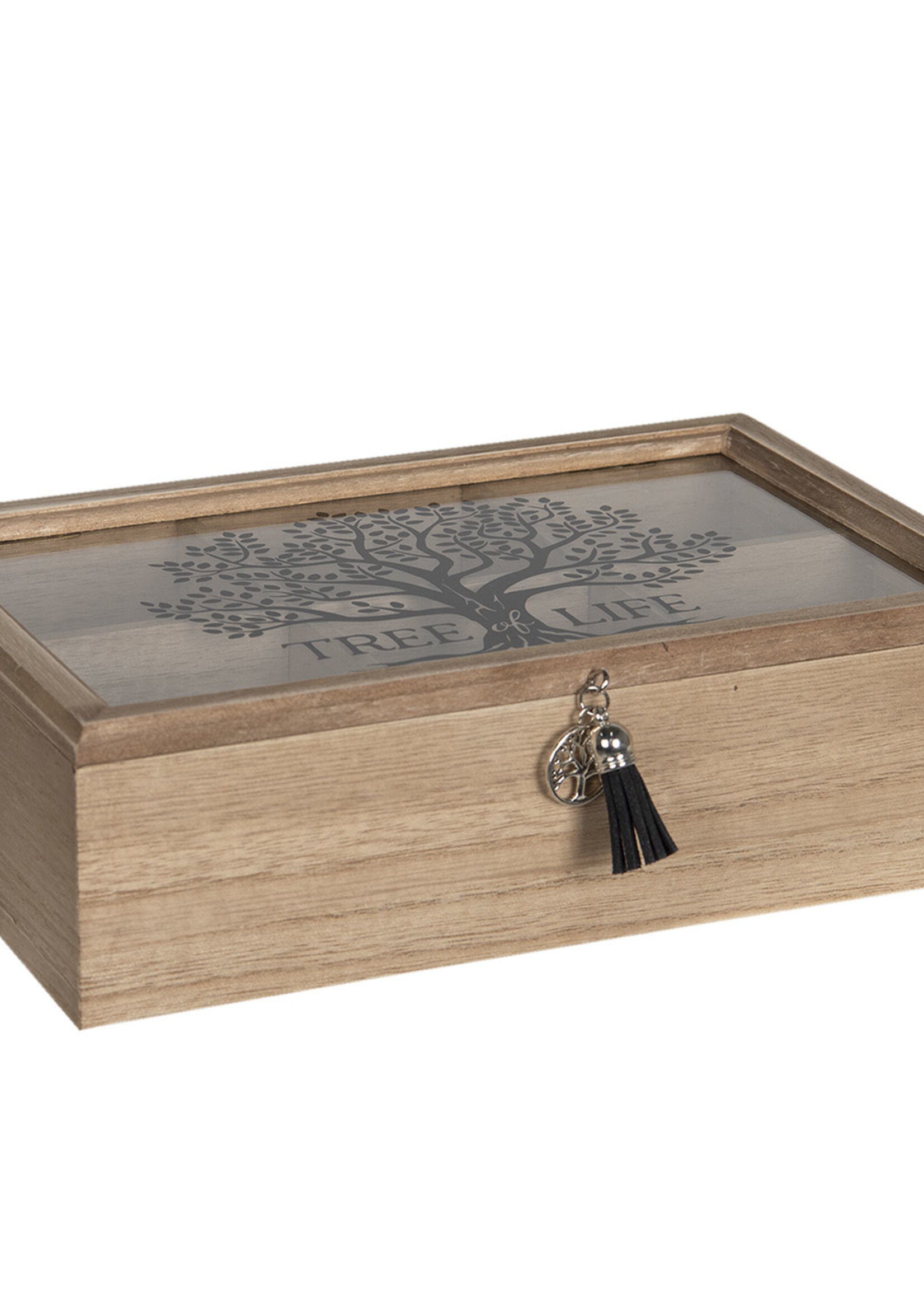 Clayre & Eef Boîte à thé (6 compartiments) 24*16*7 cm 6H1929