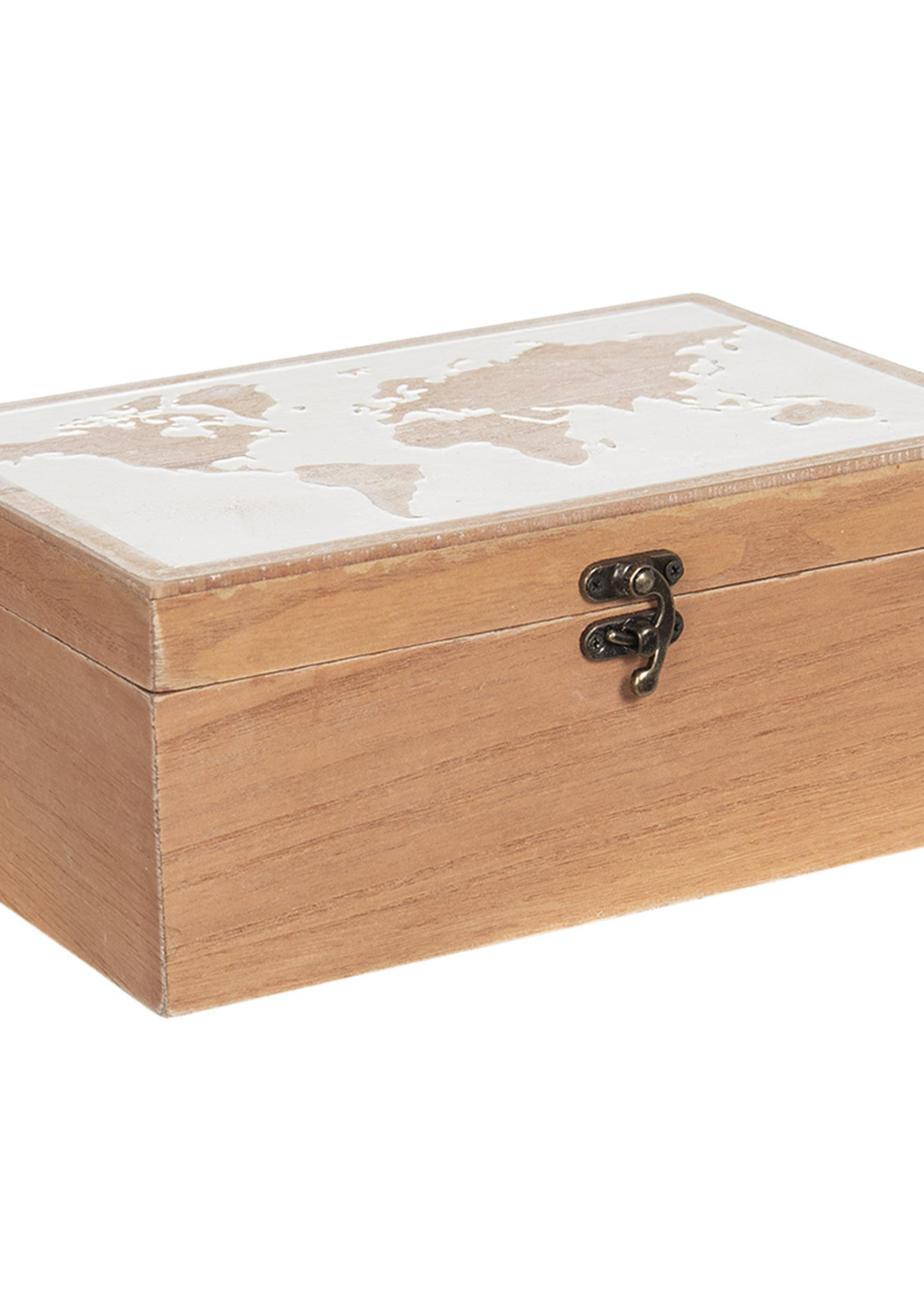 Clayre & Eef Caisse en bois 24*16*10 cm 6H1932