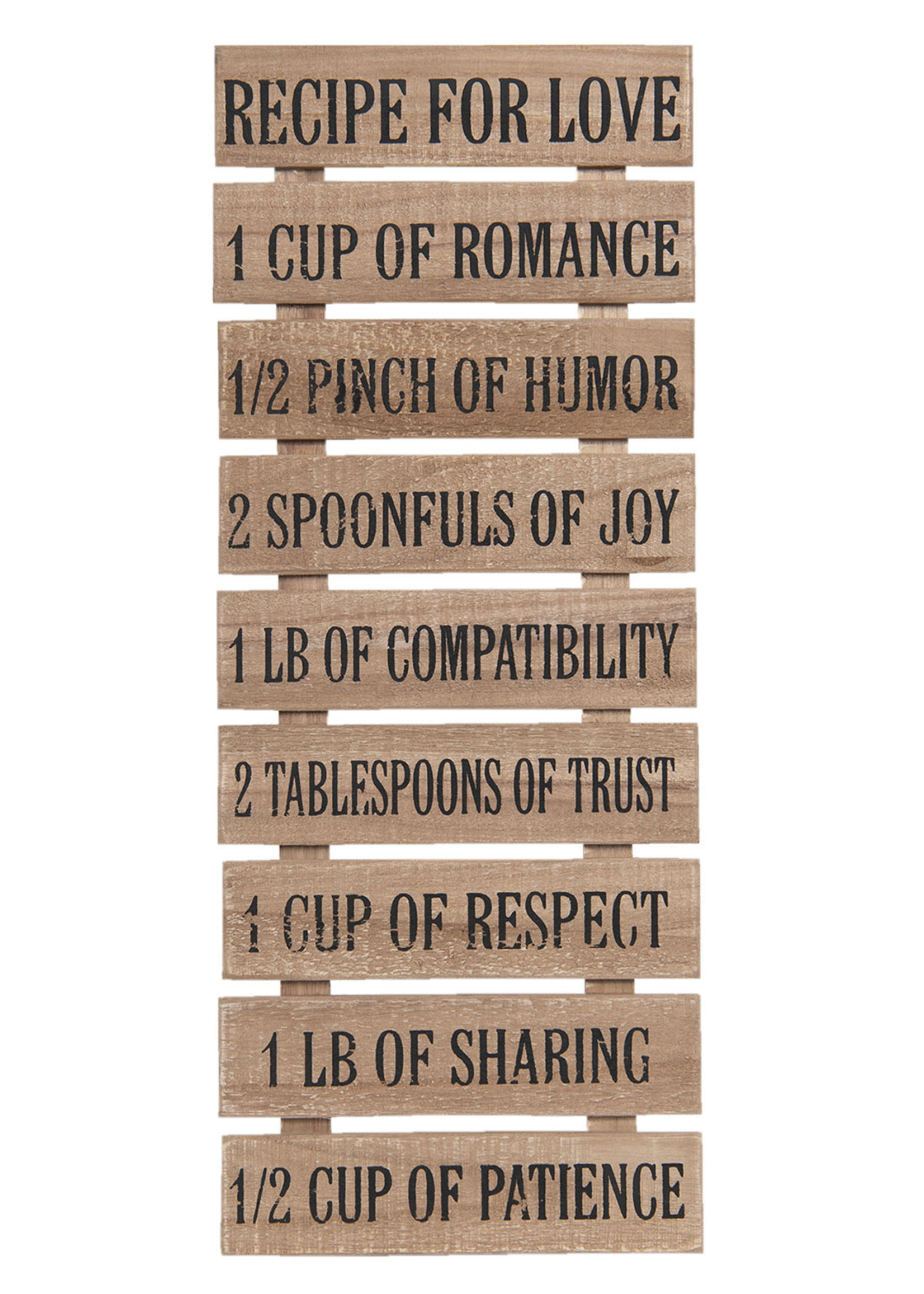 Clayre & Eef Tekstbord 24*2*60 cm 6H1934