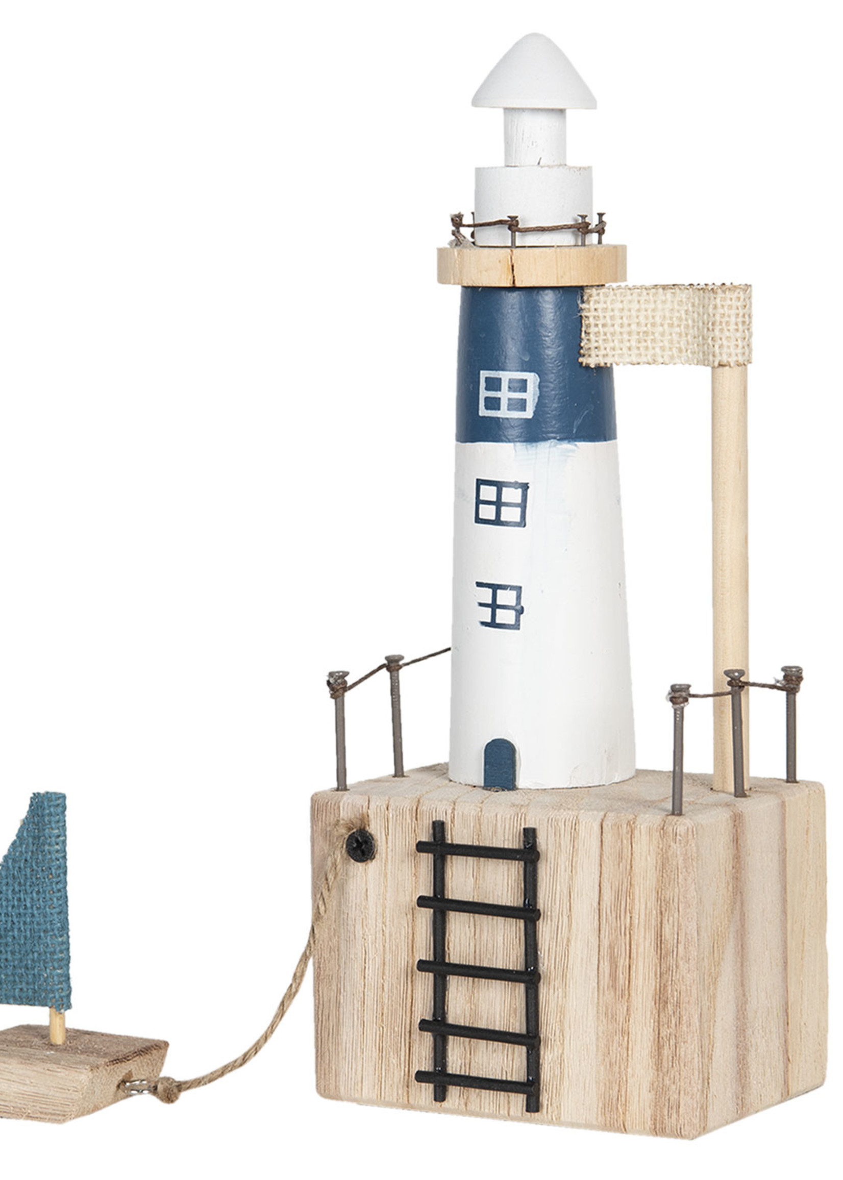 Clayre & Eef Décoration phare 11*7*27 cm 6H1947
