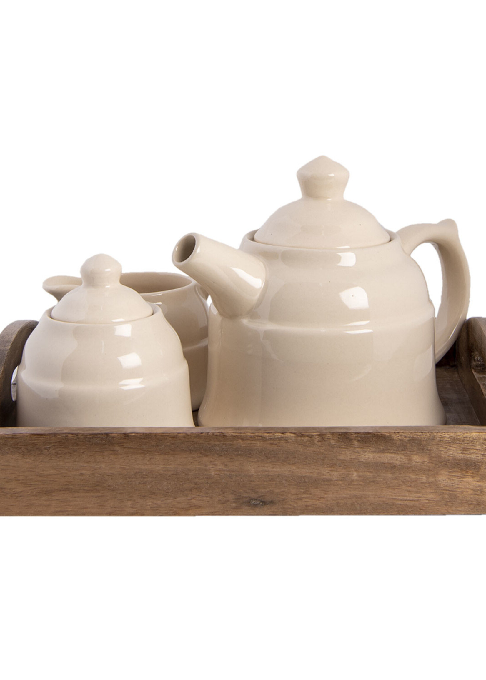 Clayre & Eef Dienblad met servies 27*22*16 cm 6H1986