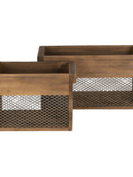 Clayre & Eef Opberg kistje (2) 32*19*16 / 23*16*15 cm 6H1996