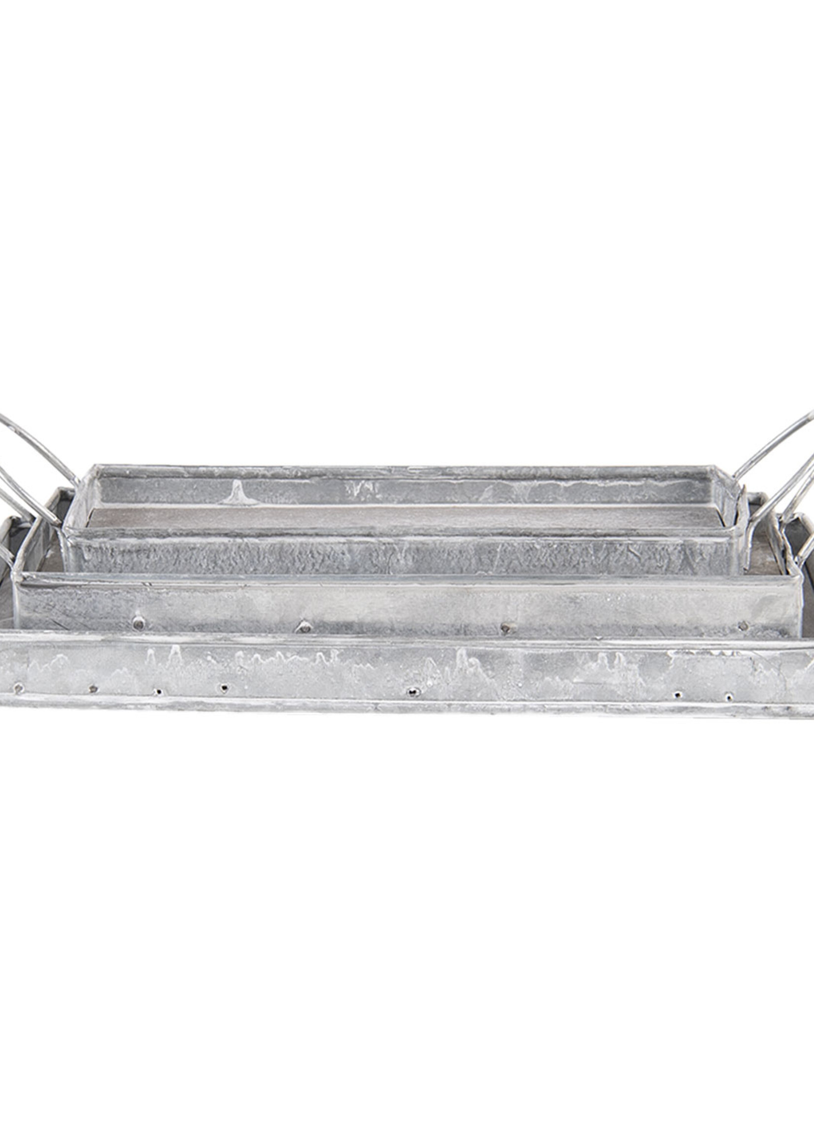 Clayre & Eef Plateau décoratif (set 3) 26*15*5 / 23*13*5 / 20*9*5 cm 6H2005