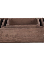 Clayre & Eef Decoratief dienblad (set van 3) 24*24*6/20*20*6/16*16*6 cm 6H2006